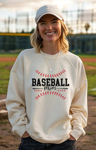 Load image into Gallery viewer, Plus Baseball Mom Red Stitch Crewneck Sweatshirt

