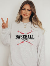 Load image into Gallery viewer, Plus Baseball Mom Red Stitch Crewneck Sweatshirt
