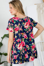 Load image into Gallery viewer, Allover Floral Print Babydoll Top
