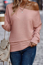 Load image into Gallery viewer, Texture Round Neck Long Sleeve Top

