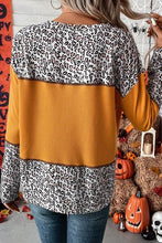 Load image into Gallery viewer, Leopard Waffle-knit Long Sleeve Top

