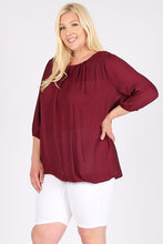 Load image into Gallery viewer, Plus Size Ruffle Round Neck TOP
