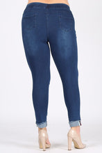 Load image into Gallery viewer, Plus Size High Waist Distressed Jeggings Pants
