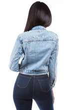 Load image into Gallery viewer, Pearl Studded Denim Jacket S-4XL
