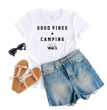 Load image into Gallery viewer, Good Vibes Plus Camping Softstyle Tee
