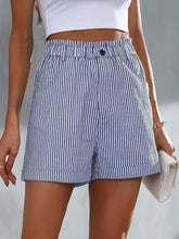 Load image into Gallery viewer, High Waist Striped Shorts
