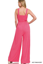 Load image into Gallery viewer, Smocked Striped Jumpsuit
