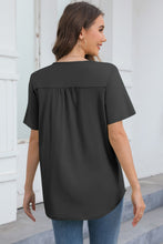 Load image into Gallery viewer, Cutout V-Neck Short Sleeve Top
