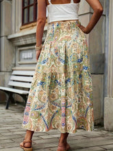 Load image into Gallery viewer, Pastel Paisley Tiered High Waist Skirt
