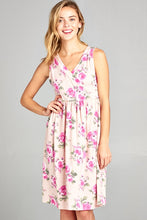 Load image into Gallery viewer, Floral Terry Babydoll Dress
