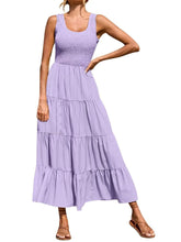 Load image into Gallery viewer, Tiered Smocked Wide Strap Dress
