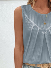 Load image into Gallery viewer, Ruched Round Neck Tank
