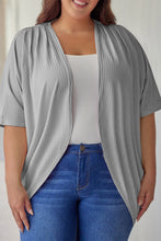 Load image into Gallery viewer, Plus Size Ribbed Cocoon Cover Up
