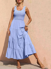 Load image into Gallery viewer, Tiered Smocked Wide Strap Dress
