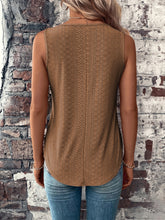 Load image into Gallery viewer, Eyelet V-Neck Wide Strap Tank
