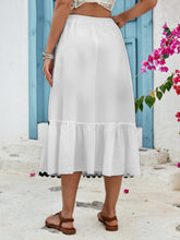 Load image into Gallery viewer, Tied Contrast Trim High Waist Skirt
