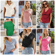 Load image into Gallery viewer, Cowl Neck Short Sleeve Top
