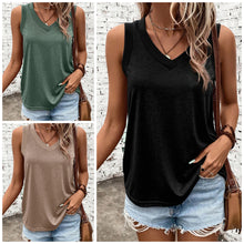 Load image into Gallery viewer, V-Neck Wide Strap Tank
