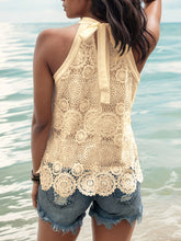 Load image into Gallery viewer, Lace Tied Mock Neck Tank
