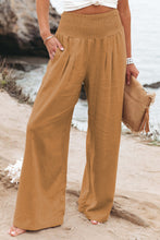 Load image into Gallery viewer, Smocked Waistband High Waisted Wide Leg Pants
