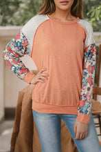 Load image into Gallery viewer, Round Neck Floral Sleeve Blouse
