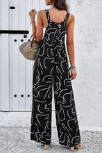Load image into Gallery viewer, Printed Wide Strap Jumpsuit with Pockets
