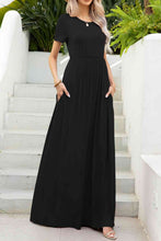Load image into Gallery viewer, Round Neck Maxi Dress with Pockets

