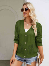 Load image into Gallery viewer, Button Down Ribbed Trim Cardigan
