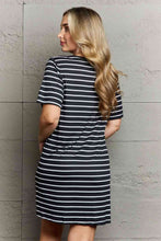 Load image into Gallery viewer, Striped Button Down Sleepwear Dress
