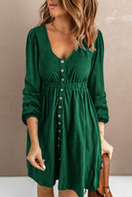 Load image into Gallery viewer, Button Down Long Sleeve Dress with Pockets
