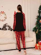 Load image into Gallery viewer, Women’s Plaid Long Sleeve Top and Pants PJ Set
