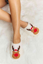 Load image into Gallery viewer, Rudolph Print Plush Slide Slippers
