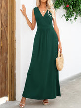 Load image into Gallery viewer, Surplice Neck Sleeveless Maxi Dress
