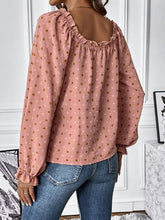 Load image into Gallery viewer, Swiss Dot Square Neck Flounce Sleeve Blouse
