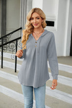 Load image into Gallery viewer, Long Sleeve Hooded Blouse
