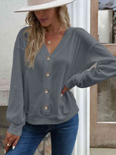 Load image into Gallery viewer, V-Neck Dropped Shoulder Blouse
