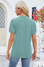 Load image into Gallery viewer, Notched Short Sleeve Top
