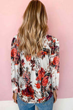 Load image into Gallery viewer, Floral Print Round Neck Long Sleeve Blouse
