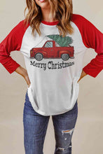 Load image into Gallery viewer, MERRY CHRISTMAS Graphic Raglan Sleeve T-Shirt
