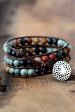 Load image into Gallery viewer, Handmade Triple Layer Beaded Agate Bracelet
