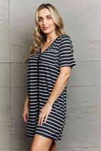 Load image into Gallery viewer, Striped Button Down Sleepwear Dress
