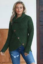 Load image into Gallery viewer, Decorative Button Mock Neck Sweater

