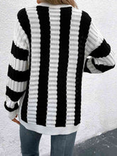 Load image into Gallery viewer, Striped Round Neck Long Sleeve Sweater
