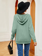 Load image into Gallery viewer, Lace-Up Long Sleeve Hoodie
