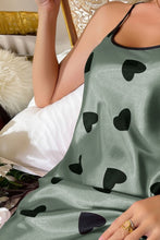 Load image into Gallery viewer, Heart Print Spaghetti Strap Nightgown
