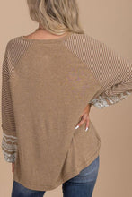Load image into Gallery viewer, Striped Round Neck Long Sleeve Blouse
