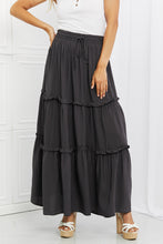 Load image into Gallery viewer, Ash Grey Ruffled Maxi Skirt S-3XL
