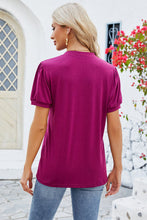 Load image into Gallery viewer, Notched Short Sleeve Top
