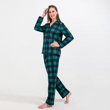 Load image into Gallery viewer, Women&#39;s Plaid Shirt and Pants Set
