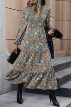 Load image into Gallery viewer, V-Neck Smocked Flounce Sleeve Dress
